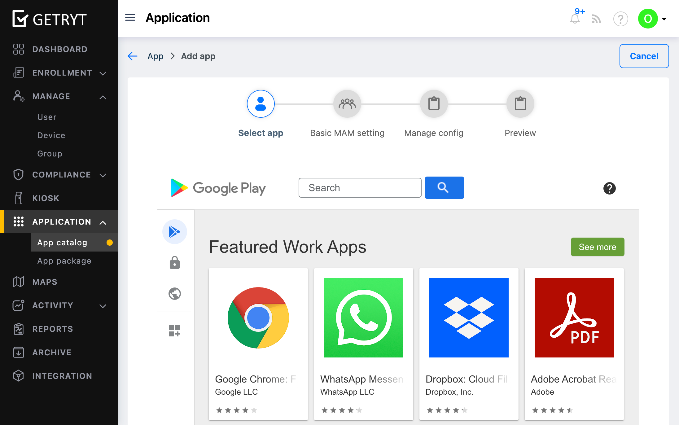 application management